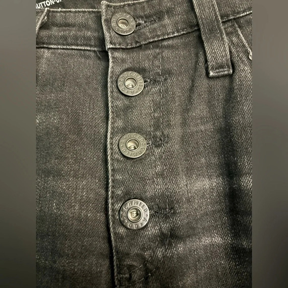 AG Adriano Goldschmied The Isabelle Button Up frayed Hem Denim Jeans Sz 26R crop - Picture 5 of 9